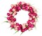 20 Inch Valentine Door Wreath Tulip Wreath with Red Pink Artificial Tulip Flowers Valentines Day Wreaths for Front Door